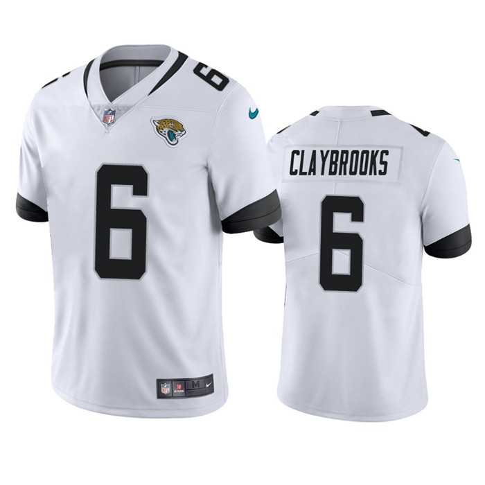 Men & Women & Youth Jacksonville Jaguars #6 Chris Claybrooks White Vapor Untouchable Limited Stitched Jersey